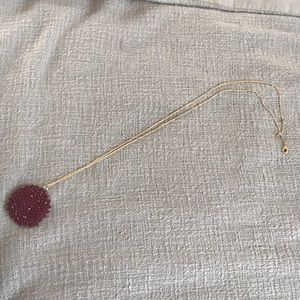 Maroon beaded pendant